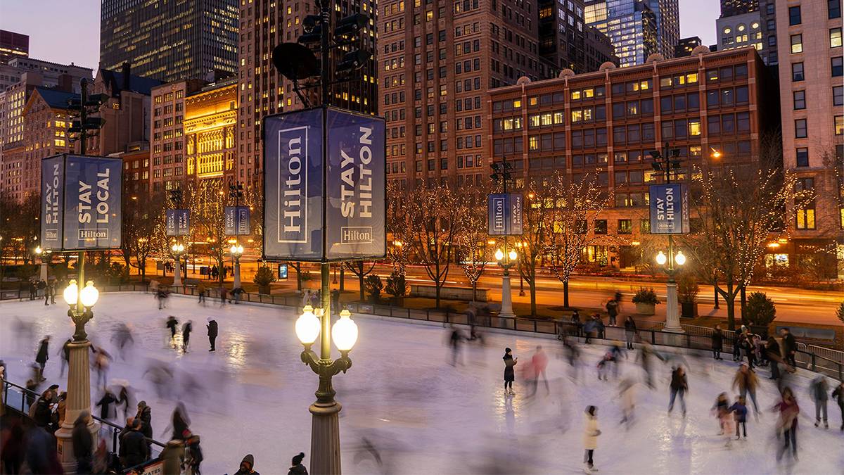 skaters at millennium park